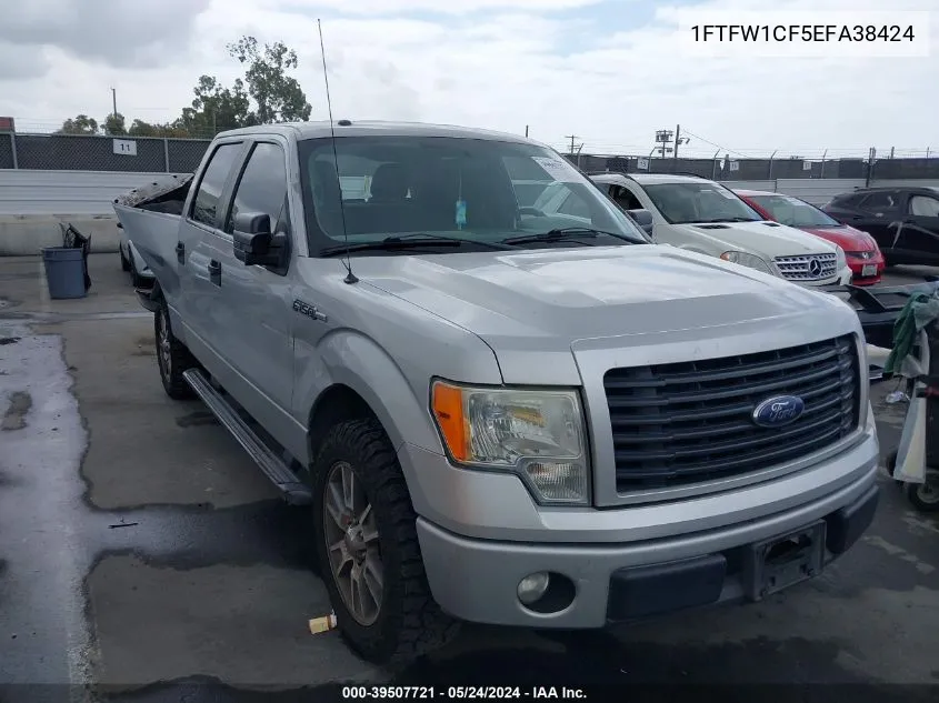 2014 Ford F-150 Stx VIN: 1FTFW1CF5EFA38424 Lot: 39507721