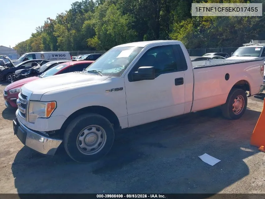 1FTNF1CF5EKD17455 2014 Ford F-150 Xl