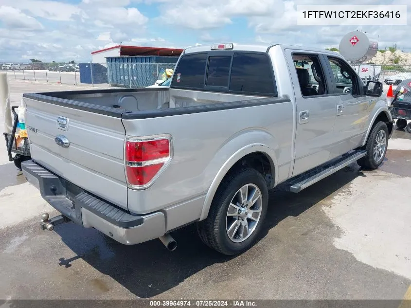 1FTFW1CT2EKF36416 2014 Ford F-150 Lariat