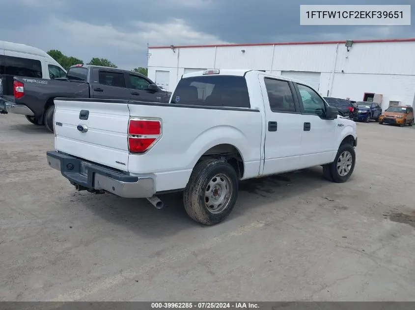 2014 Ford F-150 Xl VIN: 1FTFW1CF2EKF39651 Lot: 40351732