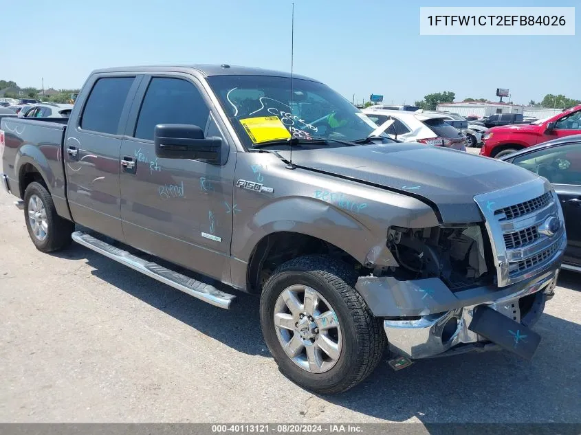 1FTFW1CT2EFB84026 2014 Ford F-150 Xlt