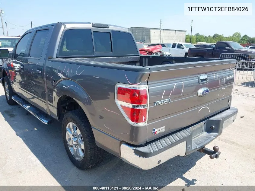 1FTFW1CT2EFB84026 2014 Ford F-150 Xlt