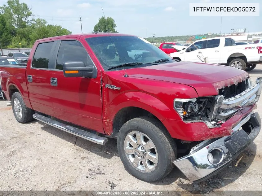 2014 Ford F-150 Xlt VIN: 1FTFW1CF0EKD05072 Lot: 40152435