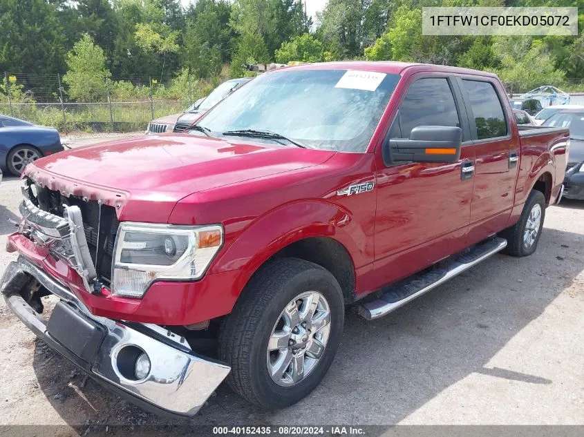 2014 Ford F-150 Xlt VIN: 1FTFW1CF0EKD05072 Lot: 40152435