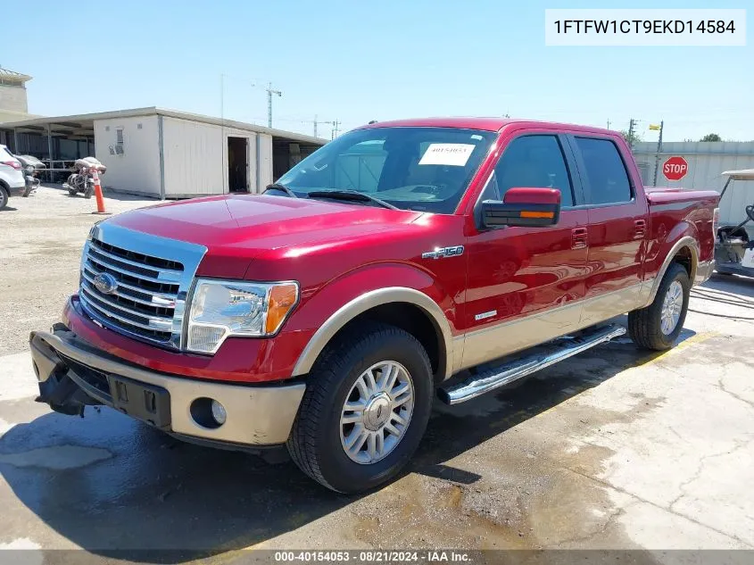 1FTFW1CT9EKD14584 2014 Ford F-150 Lariat