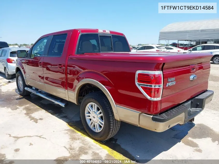 1FTFW1CT9EKD14584 2014 Ford F-150 Lariat