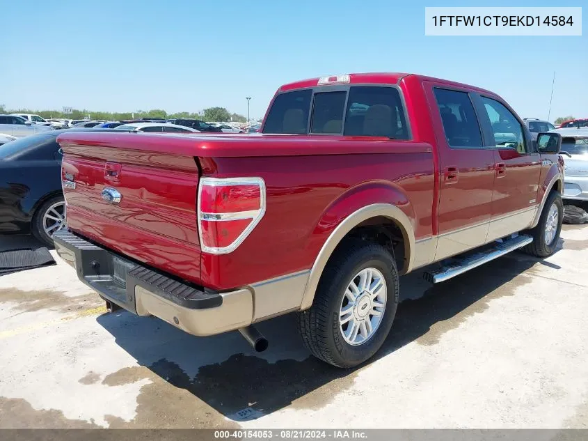 1FTFW1CT9EKD14584 2014 Ford F-150 Lariat