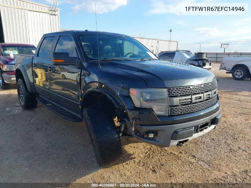 2014 Ford F-150 Svt Raptor VIN: 1FTFW1R67EFC14946 Lot: 40200867