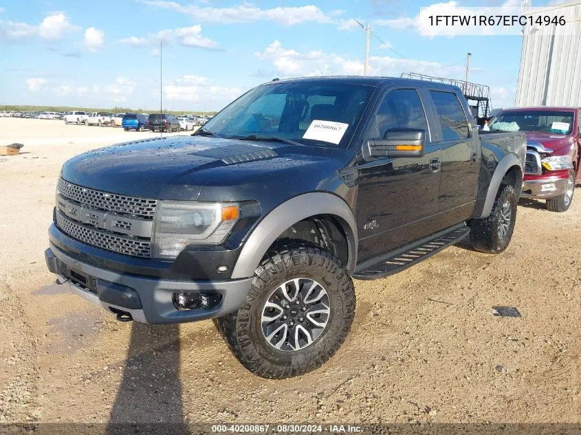 2014 Ford F-150 Svt Raptor VIN: 1FTFW1R67EFC14946 Lot: 40200867