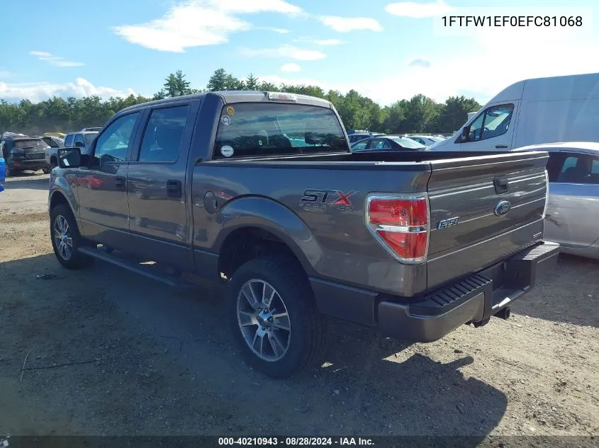 2014 Ford F-150 Stx VIN: 1FTFW1EF0EFC81068 Lot: 40210943