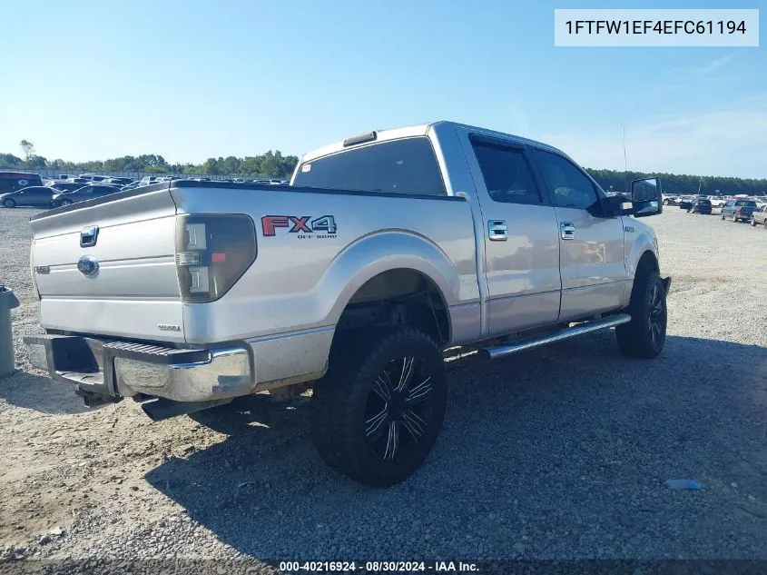 1FTFW1EF4EFC61194 2014 Ford F-150 Xlt