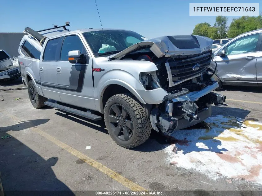 2014 Ford F-150 Fx4 VIN: 1FTFW1ET5EFC71643 Lot: 40225171