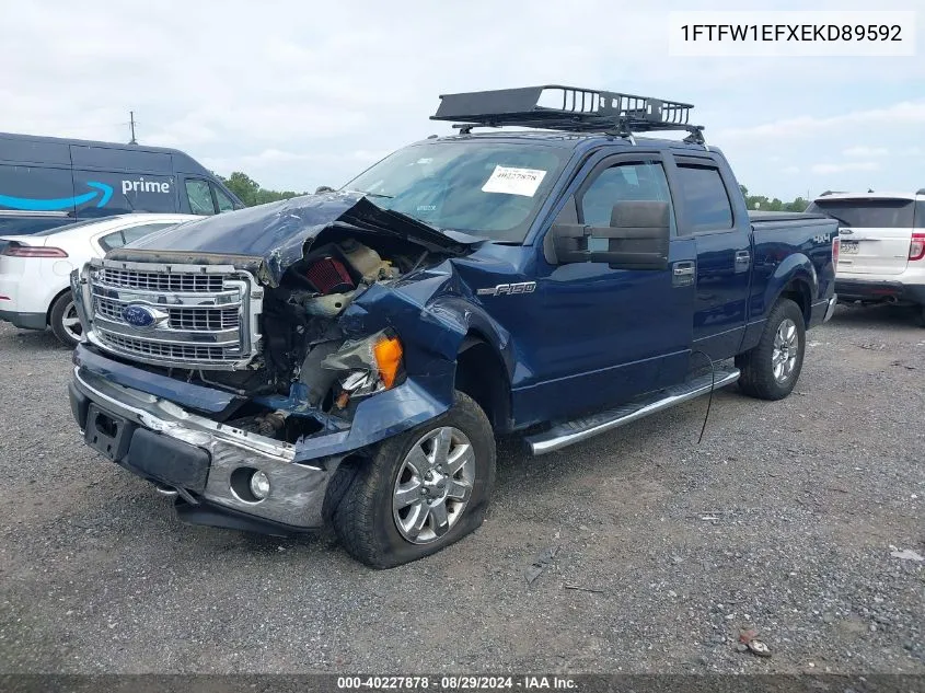 2014 Ford F-150 Xlt VIN: 1FTFW1EFXEKD89592 Lot: 40227878