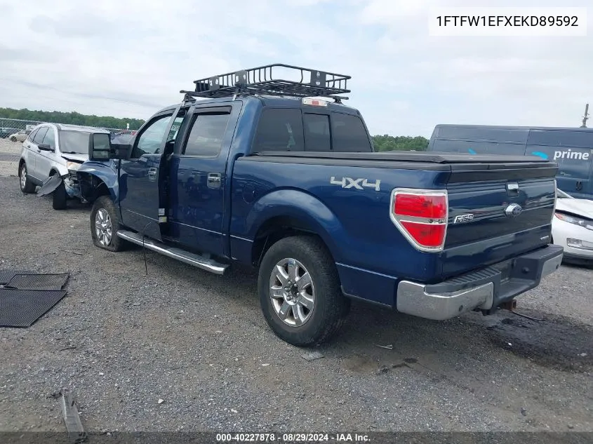 2014 Ford F-150 Xlt VIN: 1FTFW1EFXEKD89592 Lot: 40227878