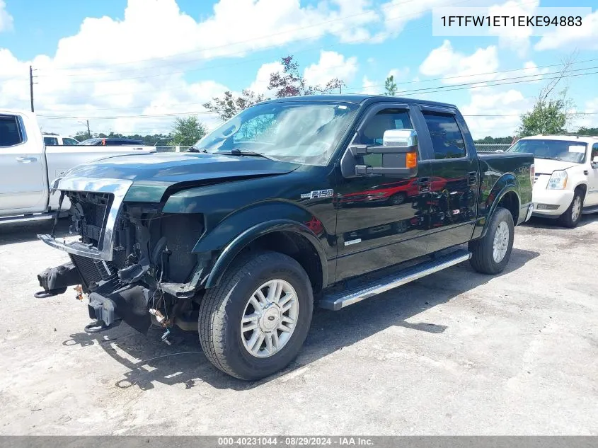 2014 Ford F-150 Lariat VIN: 1FTFW1ET1EKE94883 Lot: 40231044