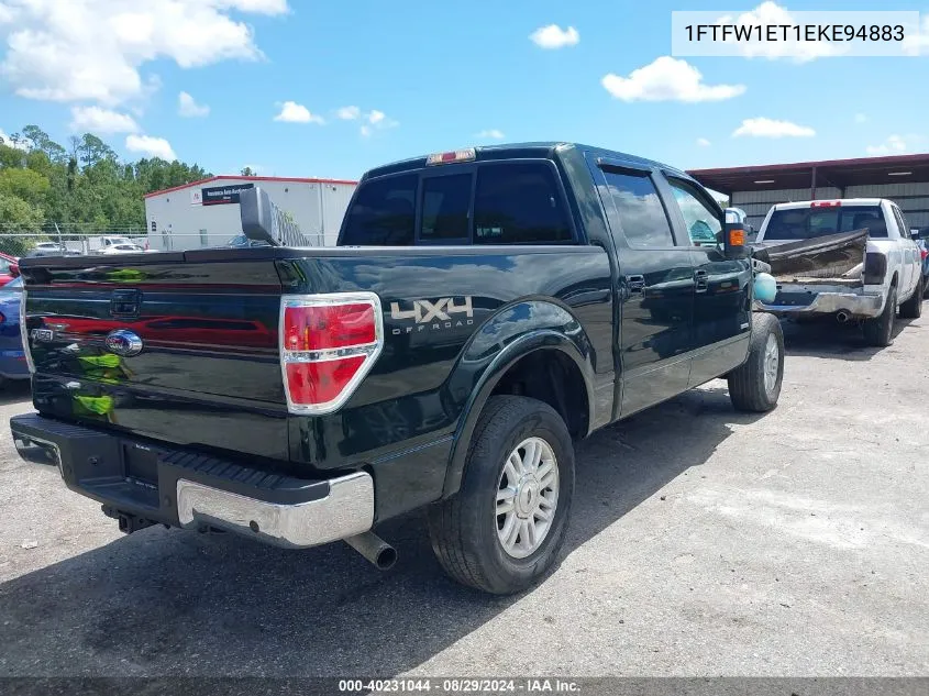 2014 Ford F-150 Lariat VIN: 1FTFW1ET1EKE94883 Lot: 40231044