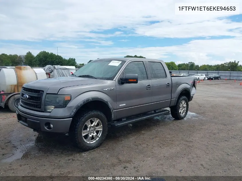 2014 Ford F-150 Fx4 VIN: 1FTFW1ET6EKE94653 Lot: 40234380