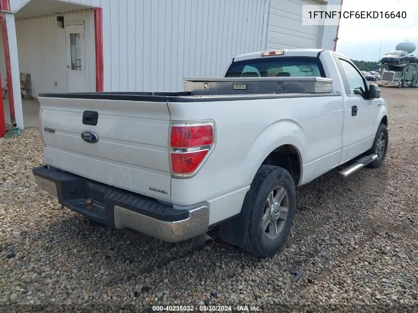 1FTNF1CF6EKD16640 2014 Ford F-150 Xl