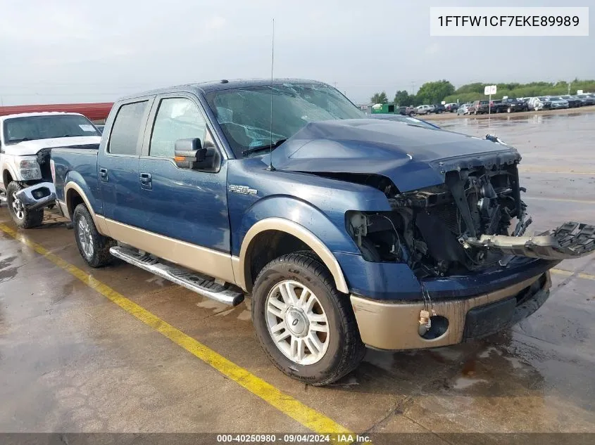 1FTFW1CF7EKE89989 2014 Ford F-150 Lariat