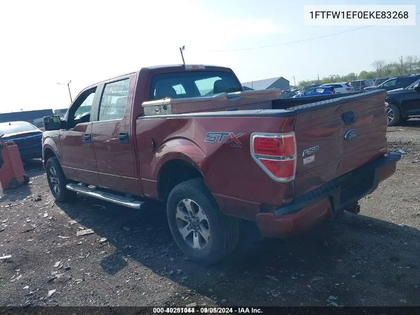 2014 Ford F-150 Stx VIN: 1FTFW1EF0EKE83268 Lot: 40251044