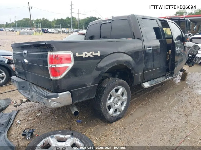 2014 Ford F-150 Xlt VIN: 1FTFW1ET7EKD36094 Lot: 40257356