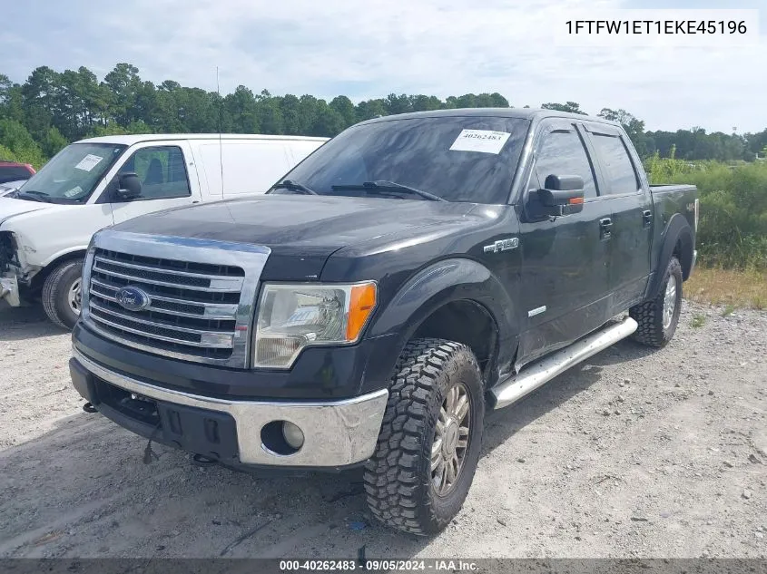 2014 Ford F-150 Supercrew VIN: 1FTFW1ET1EKE45196 Lot: 40262483