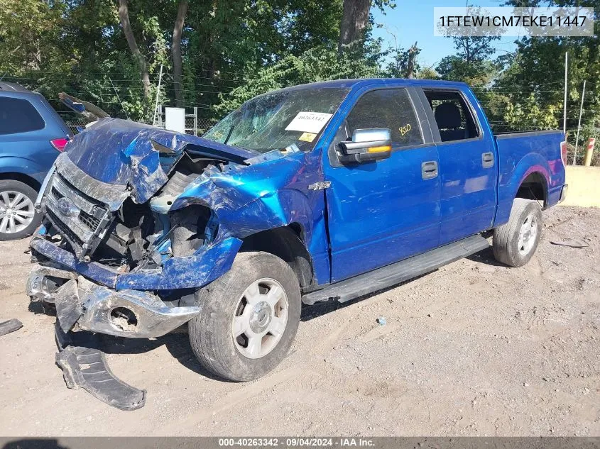 2014 Ford F-150 Xlt VIN: 1FTEW1CM7EKE11447 Lot: 40263342