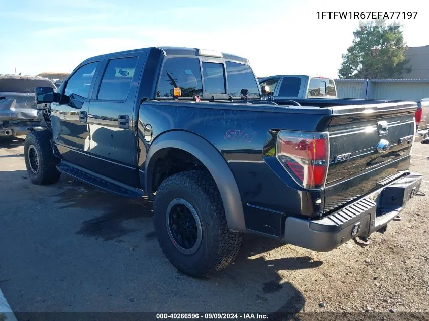 2014 Ford F-150 Svt Raptor VIN: 1FTFW1R67EFA77197 Lot: 40266596