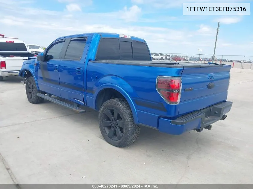 2014 Ford F-150 Fx4 VIN: 1FTFW1ET3EFB75316 Lot: 40273241