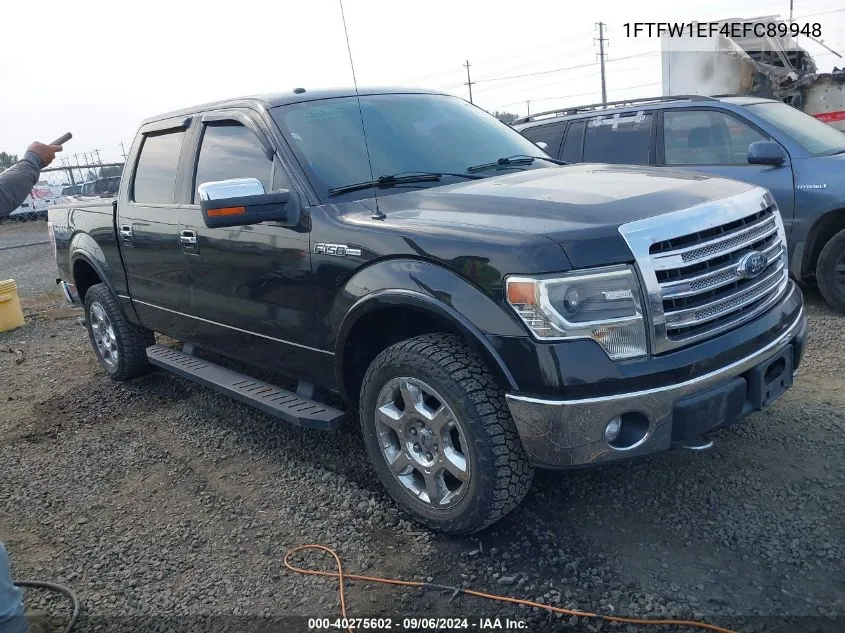 2014 Ford F-150 Lariat VIN: 1FTFW1EF4EFC89948 Lot: 40275602