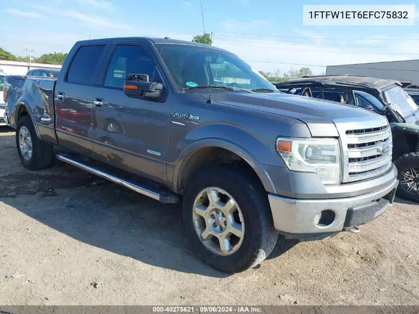 2014 Ford F-150 Lariat VIN: 1FTFW1ET6EFC75832 Lot: 40275621