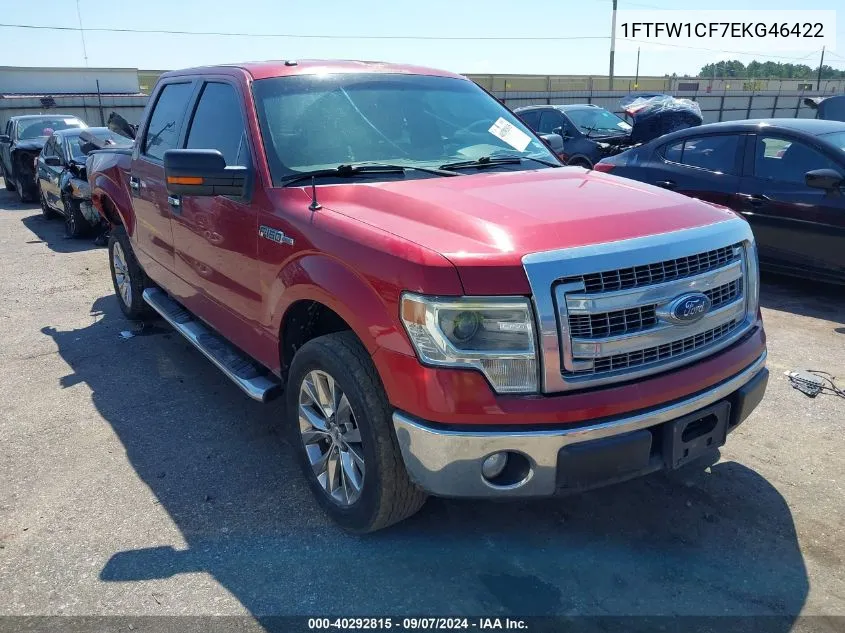 2014 Ford F-150 Supercrew VIN: 1FTFW1CF7EKG46422 Lot: 40292815