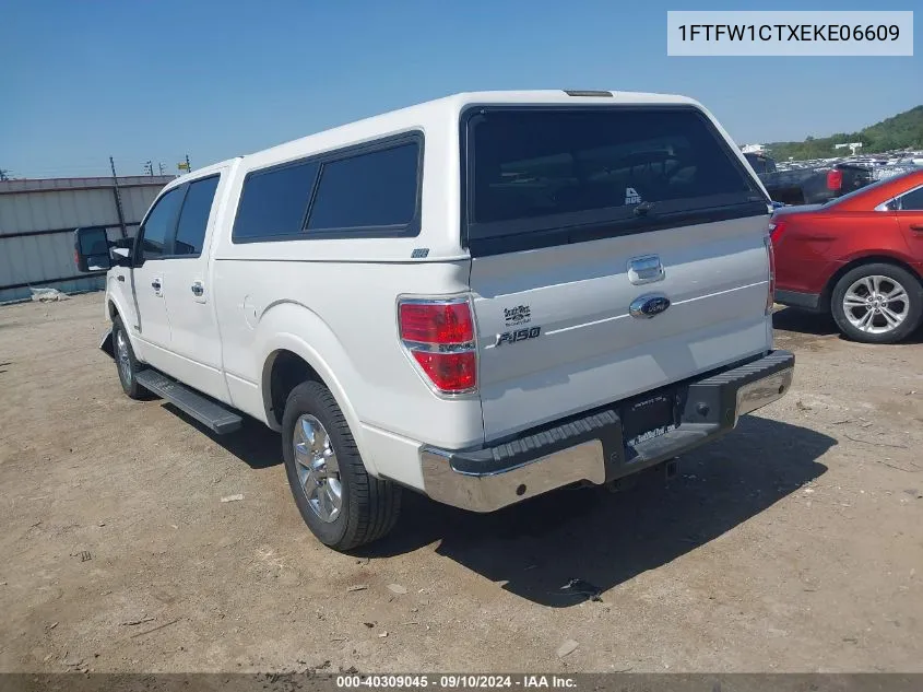 1FTFW1CTXEKE06609 2014 Ford F-150 Lariat