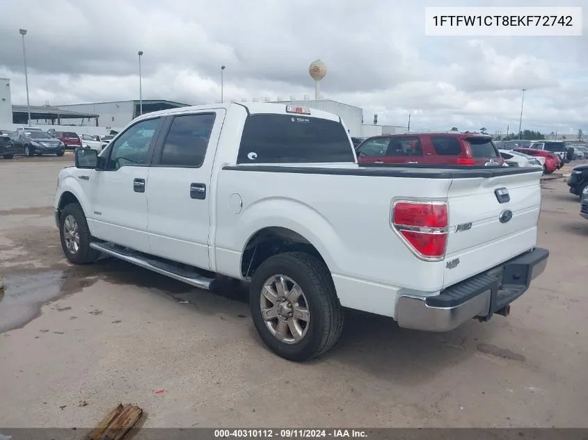 1FTFW1CT8EKF72742 2014 Ford F-150 Xlt