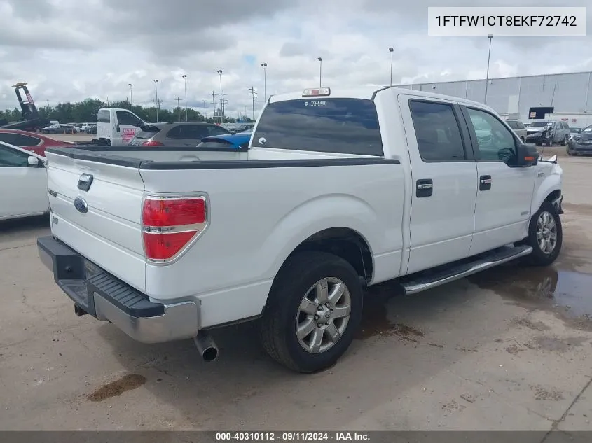 2014 Ford F-150 Xlt VIN: 1FTFW1CT8EKF72742 Lot: 40310112