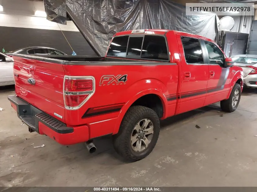 2014 Ford F-150 Fx4 VIN: 1FTFW1ET6EFA92978 Lot: 40311494