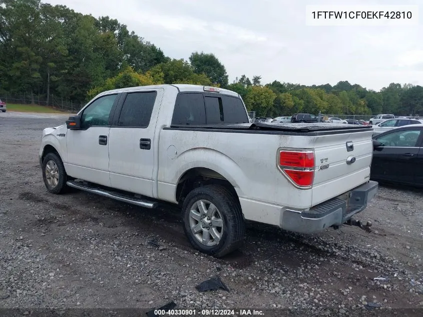 2014 Ford F-150 Xlt VIN: 1FTFW1CF0EKF42810 Lot: 40330901