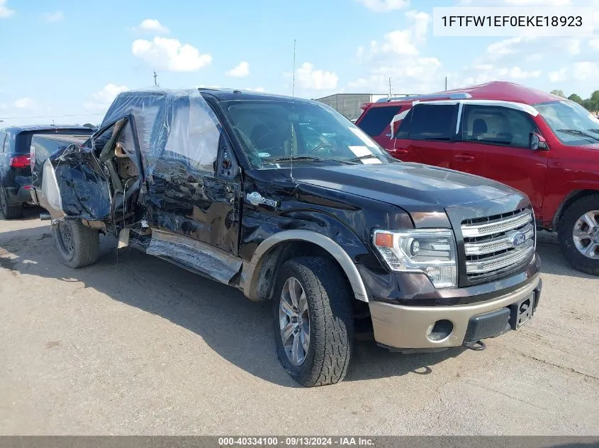 2014 Ford F-150 King Ranch VIN: 1FTFW1EF0EKE18923 Lot: 40334100