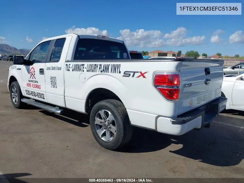 2014 Ford F-150 Stx VIN: 1FTEX1CM3EFC51346 Lot: 40355463