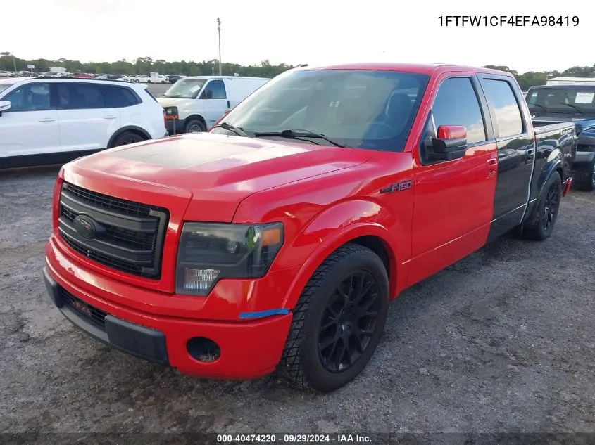 1FTFW1CF4EFA98419 2014 Ford F150 Supercrew