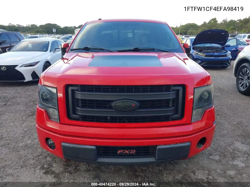 1FTFW1CF4EFA98419 2014 Ford F150 Supercrew