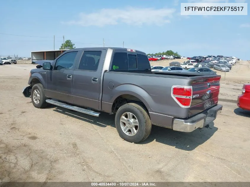 2014 Ford F-150 Xlt VIN: 1FTFW1CF2EKF75517 Lot: 40534480