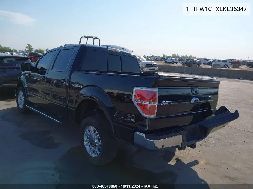 1FTFW1CFXEKE36347 2014 Ford F-150 Lariat