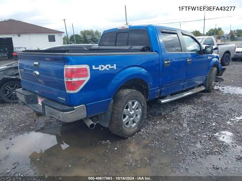 2014 Ford F-150 Xlt VIN: 1FTFW1EF3EFA43277 Lot: 40617963