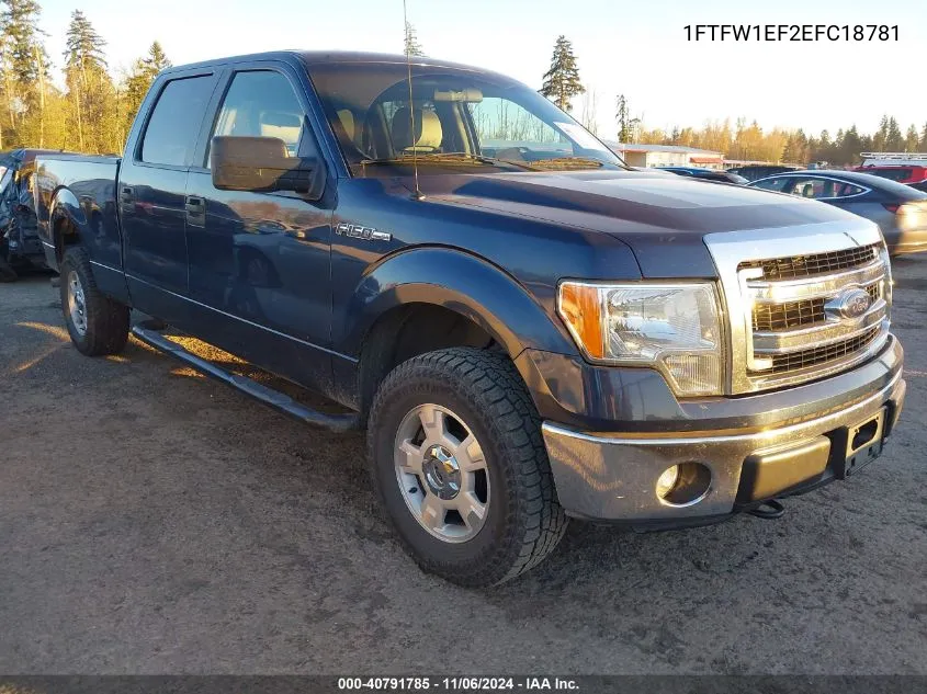 2014 Ford F-150 Xlt VIN: 1FTFW1EF2EFC18781 Lot: 40791785