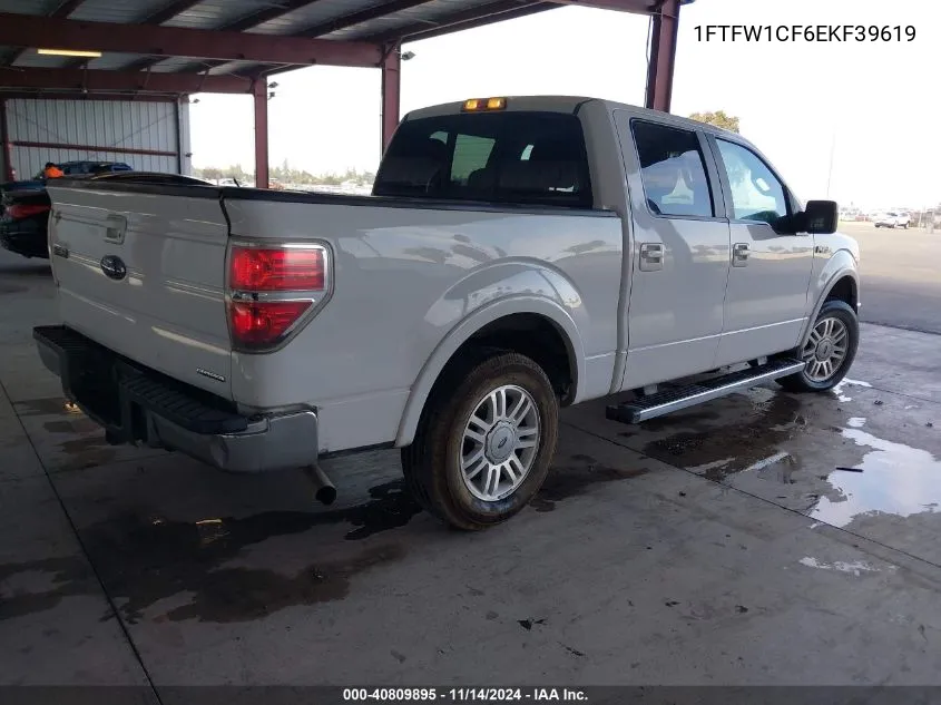 2014 Ford F-150 Lariat VIN: 1FTFW1CF6EKF39619 Lot: 40809895