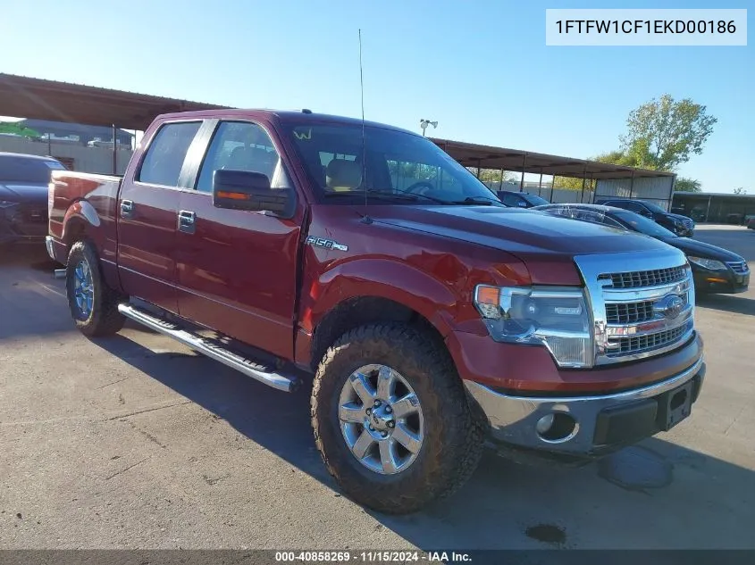 2014 Ford F-150 Xlt VIN: 1FTFW1CF1EKD00186 Lot: 40858269