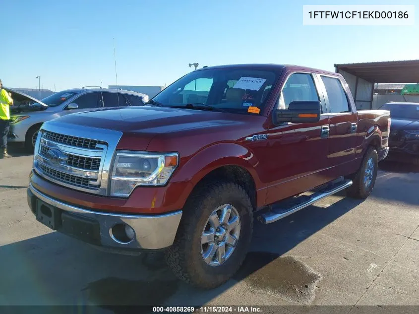 2014 Ford F-150 Xlt VIN: 1FTFW1CF1EKD00186 Lot: 40858269