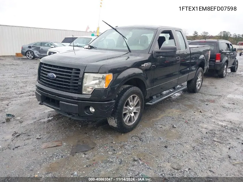 1FTEX1EM8EFD07598 2014 Ford F-150 Stx