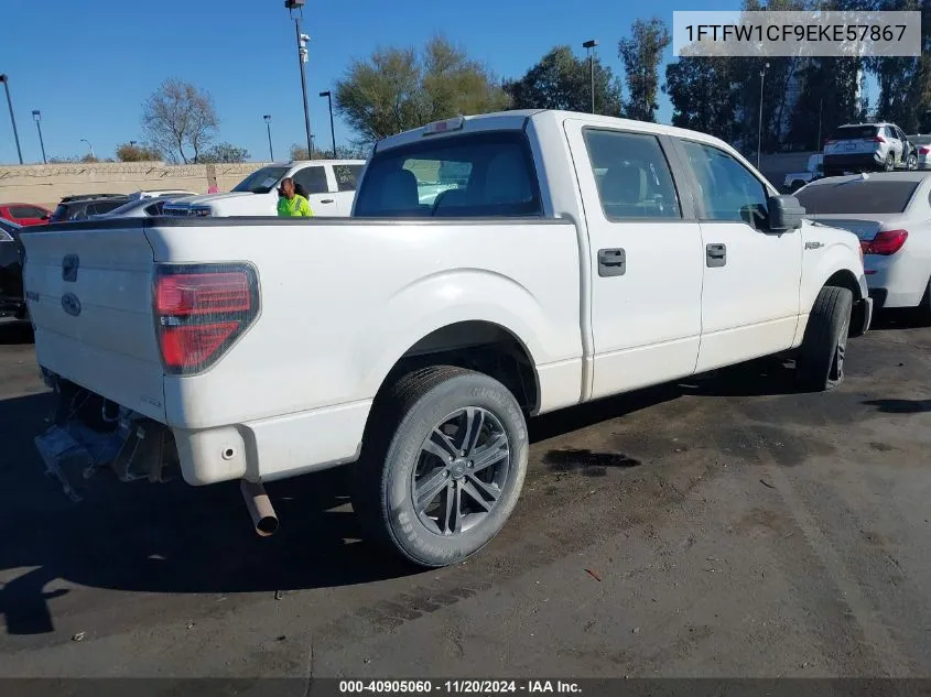 2014 Ford F-150 Xl VIN: 1FTFW1CF9EKE57867 Lot: 40905060